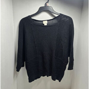 Women's Chico's Black Crew Neck Sweater Size L